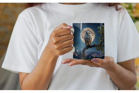 Mug Wrap Owl Perched Sublimation artnoy 
