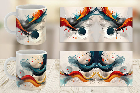 Mug Wrap Paint Brush Painting Sublimation artnoy 