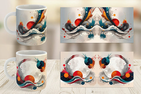 Mug Wrap Paint Brush Painting Sublimation artnoy 