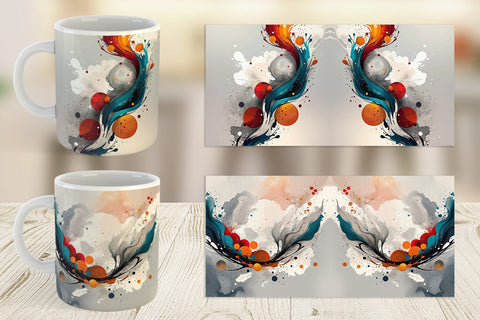 Mug Wrap Paint Brush Painting Sublimation artnoy 