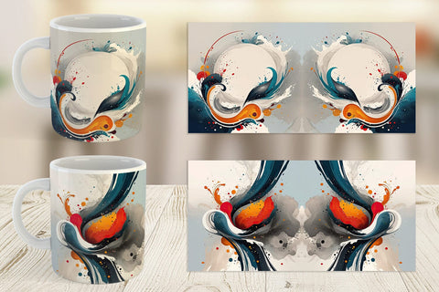 Mug Wrap Paint Brush Painting Sublimation artnoy 