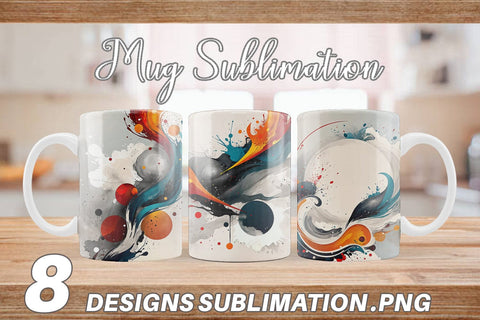Mug Wrap Paint Brush Painting Sublimation artnoy 