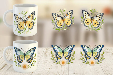 Mug Wrap Painted Lady Butterfly Sublimation artnoy 