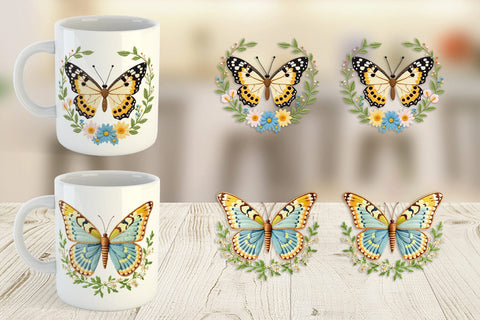 Mug Wrap Painted Lady Butterfly Sublimation artnoy 