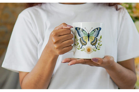 Mug Wrap Painted Lady Butterfly Sublimation artnoy 