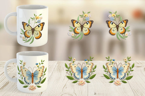 Mug Wrap Painted Lady Butterfly Sublimation artnoy 
