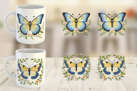 Mug Wrap Painted Lady Butterfly Sublimation artnoy 