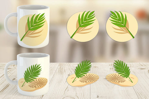 Mug Wrap Palm Leaf Sublimation artnoy 