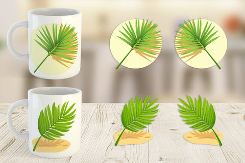 Mug Wrap Palm Leaf Sublimation artnoy 