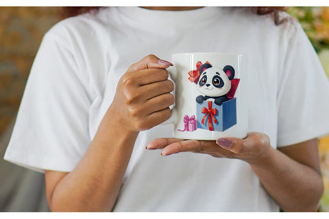 Mug Wrap Panda Gift Sublimation artnoy 