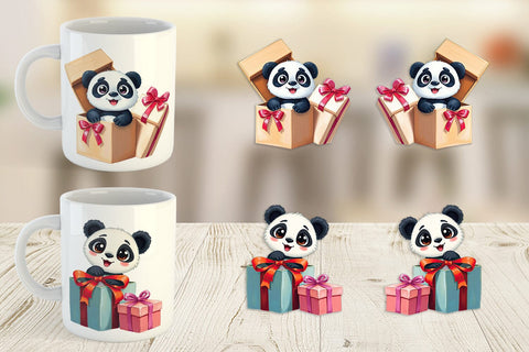 Mug Wrap Panda Gift Sublimation artnoy 
