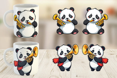 Mug Wrap Panda New Year Sublimation artnoy 