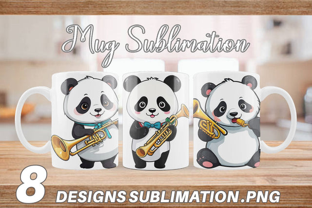 Mug Wrap Panda New Year Sublimation artnoy 