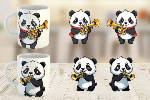 Mug Wrap Panda New Year Sublimation artnoy 