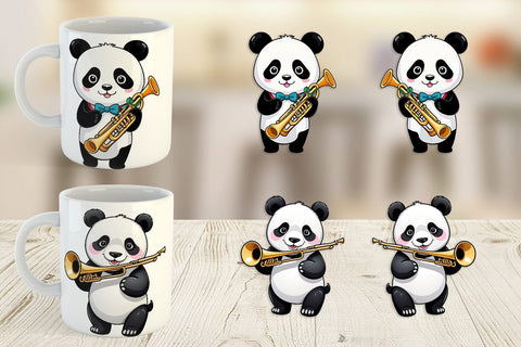 Mug Wrap Panda New Year Sublimation artnoy 
