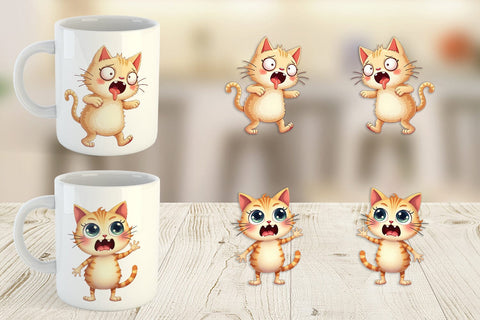Mug Wrap Panic Cat Sublimation artnoy 