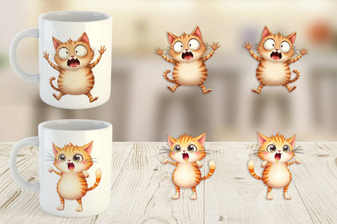Mug Wrap Panic Cat Sublimation artnoy 