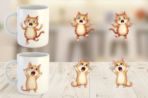Mug Wrap Panic Cat Sublimation artnoy 