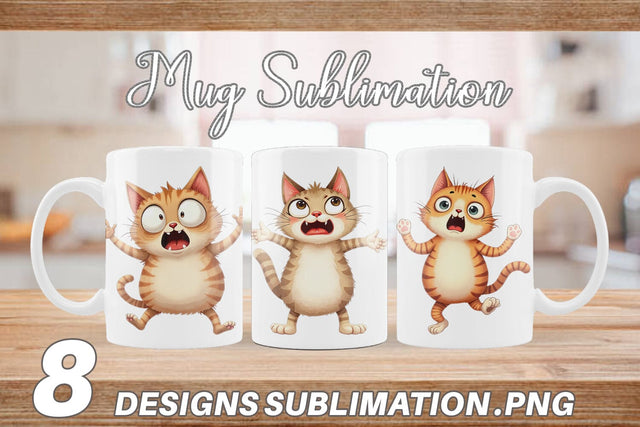 Mug Wrap Panic Cat Sublimation artnoy 