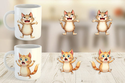 Mug Wrap Panic Cat Sublimation artnoy 