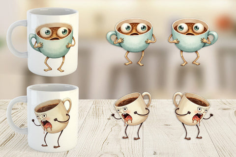 Mug Wrap Panic Coffee Sublimation artnoy 