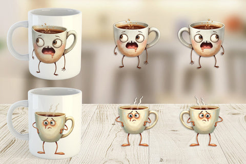 Mug Wrap Panic Coffee Sublimation artnoy 