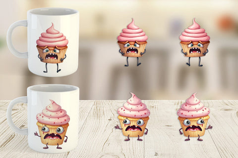 Mug Wrap Panic Cupcake Sublimation artnoy 