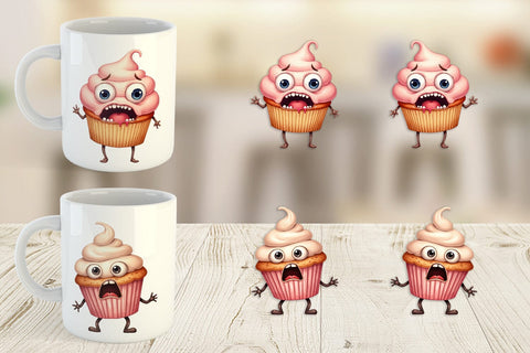 Mug Wrap Panic Cupcake Sublimation artnoy 