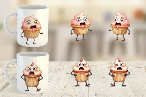 Mug Wrap Panic Cupcake Sublimation artnoy 