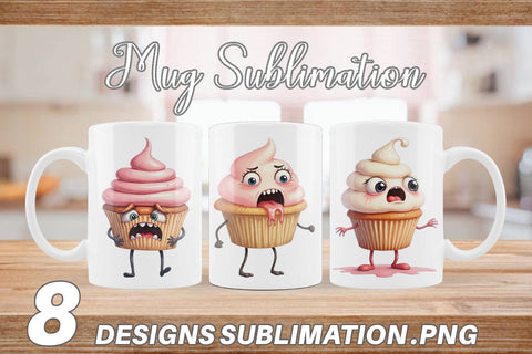 Mug Wrap Panic Cupcake Sublimation artnoy 