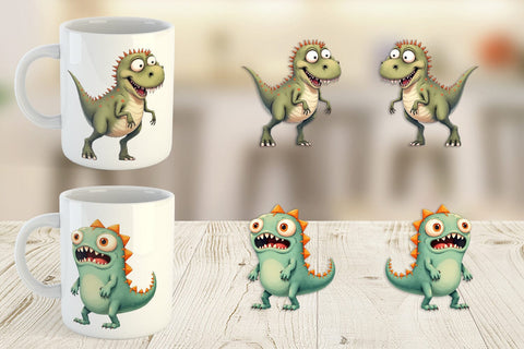 Mug Wrap Panic Dino Sublimation artnoy 