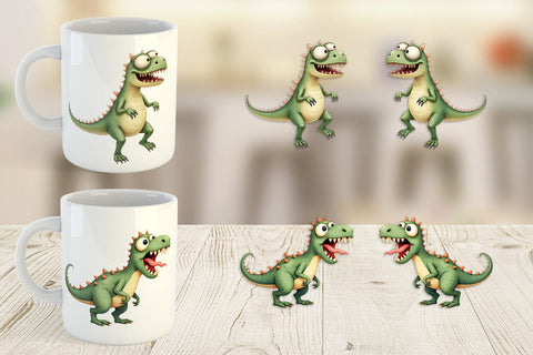 Mug Wrap Panic Dino Sublimation artnoy 