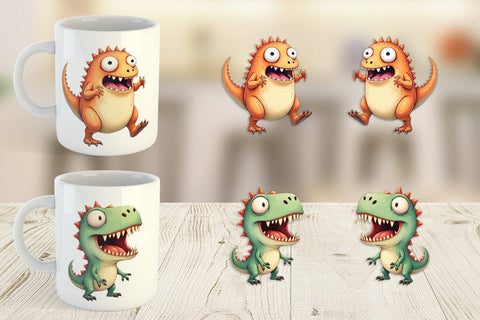 Mug Wrap Panic Dino Sublimation artnoy 