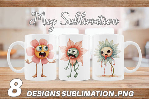 Mug Wrap Panic Flower Sublimation artnoy 