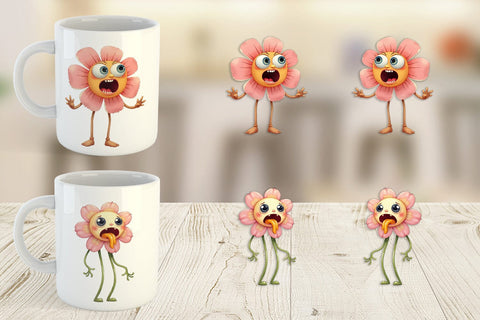 Mug Wrap Panic Flower Sublimation artnoy 