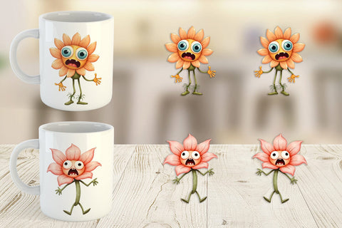 Mug Wrap Panic Flower Sublimation artnoy 
