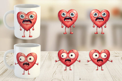 Mug Wrap Panic Heart Sublimation artnoy 