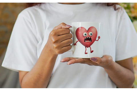 Mug Wrap Panic Heart Sublimation artnoy 