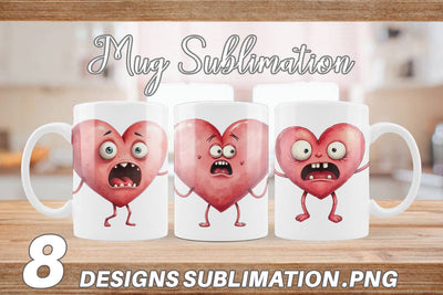 Mug Wrap Panic Heart Sublimation artnoy 