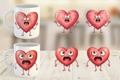 Mug Wrap Panic Heart Sublimation artnoy 