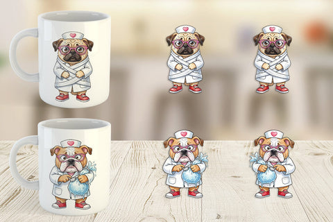 Mug Wrap Panic Mode Dog Nurse Prints Sublimation artnoy 