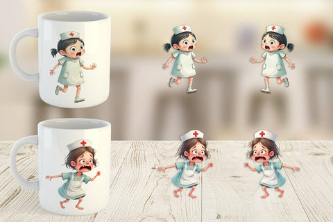 Mug Wrap Panic Nurse Sublimation artnoy 