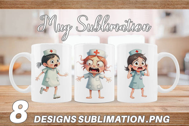 Mug Wrap Panic Nurse Sublimation artnoy 