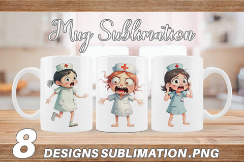 Mug Wrap Panic Nurse Sublimation artnoy 