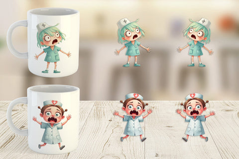 Mug Wrap Panic Nurse Sublimation artnoy 