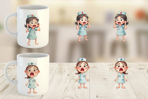 Mug Wrap Panic Nurse Sublimation artnoy 