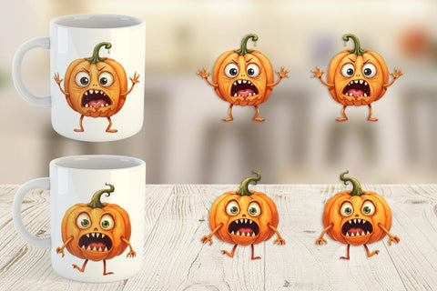 Mug Wrap Panic Pumpkin Sublimation artnoy 