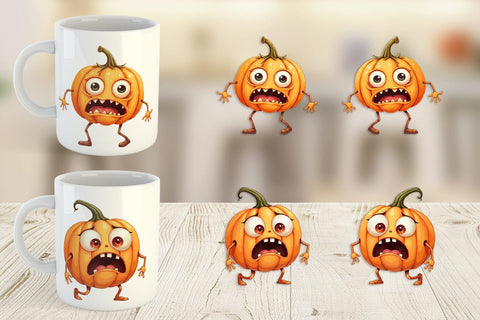 Mug Wrap Panic Pumpkin Sublimation artnoy 