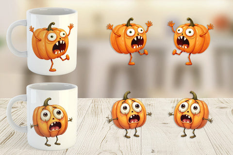 Mug Wrap Panic Pumpkin Sublimation artnoy 