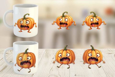 Mug Wrap Panic Pumpkin Sublimation artnoy 